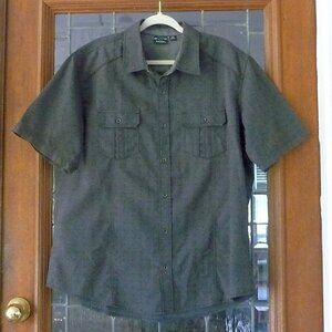 BURNSIDE GRAY SHORT SLEEVE SHIRT SIZE XXL 2XL
